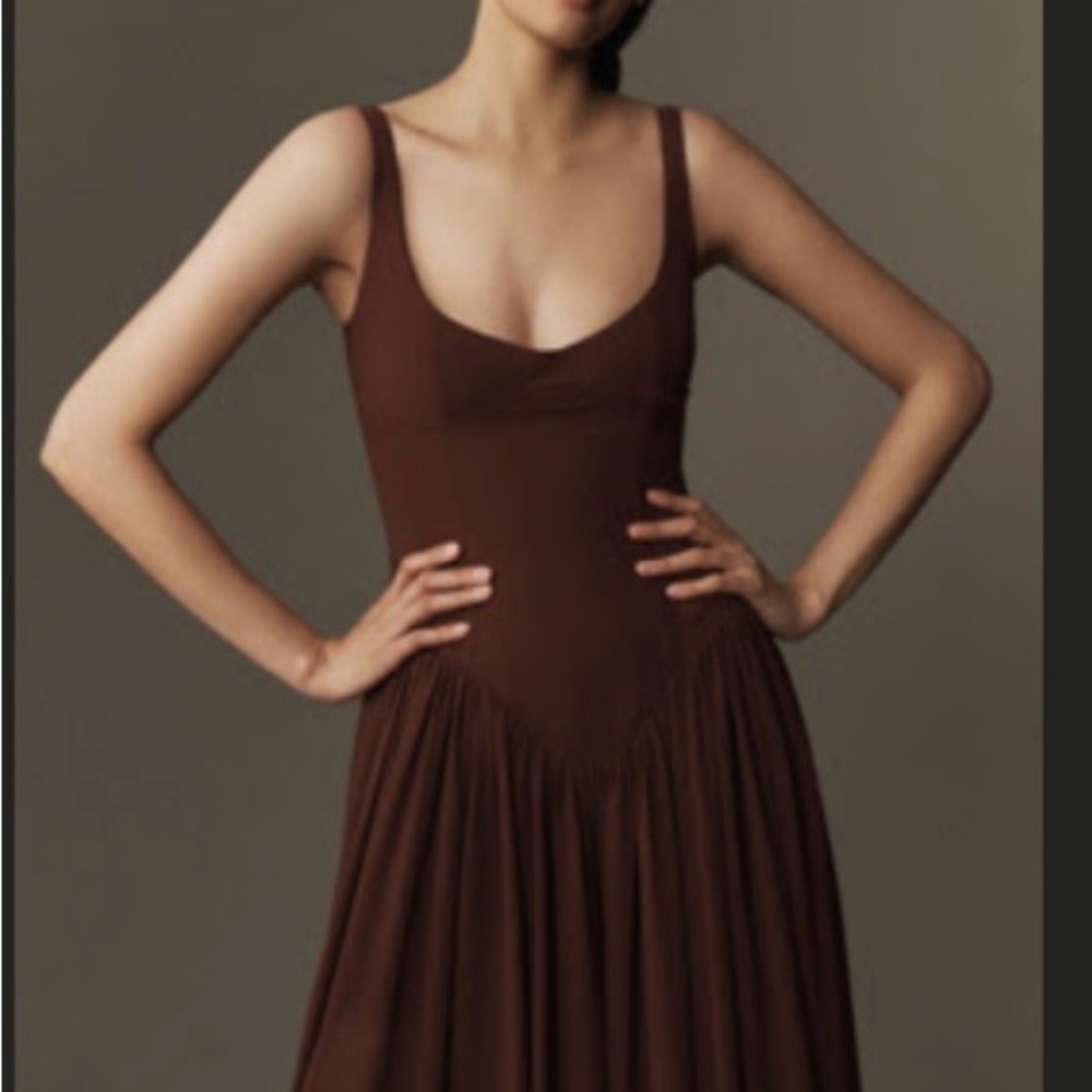 Anthropologie BARDOT BRIANN DROP-WAIST MAXI DRESS